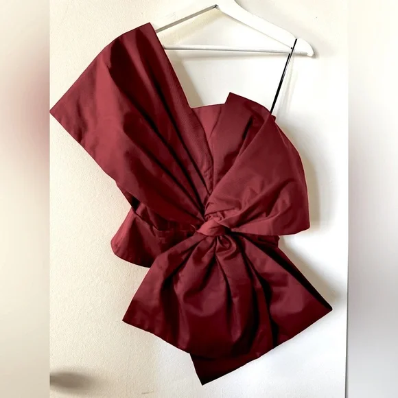 H&M BOW-FRONT TOP RED - Picture 8 of 12